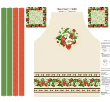 Strawberry Fields Apron Panel 36In
